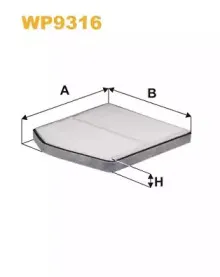 WP9316 WIX FILTERS Фильтр, воздух во внутренном пространстве