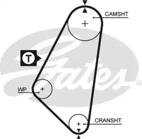 5052 GATES Ремень ГРМ