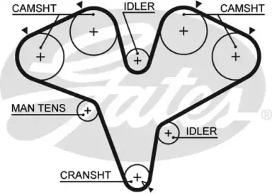 5387XS GATES Ремень ГРМ