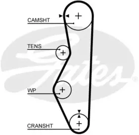 5521XS GATES Ремень ГРМ