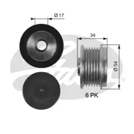 OAP7135 GATES Механизм свободного хода генератора
