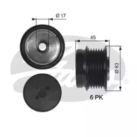 OAP7141 GATES Механизм свободного хода генератора