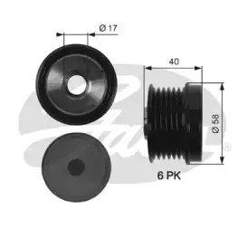 OAP7158 GATES Механизм свободного хода генератора