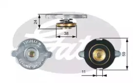 RC107 GATES Крышка, радиатор