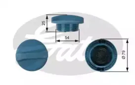 RC205 GATES Крышка, резервуар охлаждающей жидкости