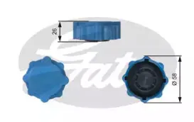 RC214 GATES Крышка, резервуар охлаждающей жидкости