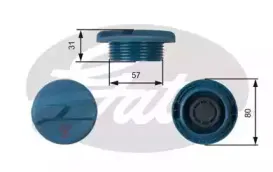 RC234 GATES Крышка, резервуар охлаждающей жидкости