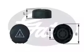 RC247 GATES Крышка, резервуар охлаждающей жидкости