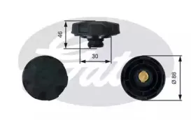 RC248 GATES Крышка, резервуар охлаждающей жидкости