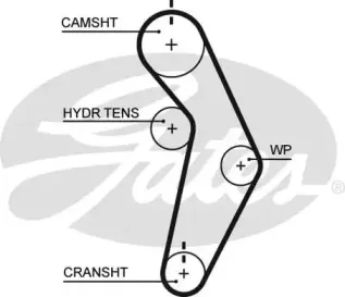T245 GATES Ремень ГРМ