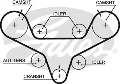 T267 GATES Ремень ГРМ