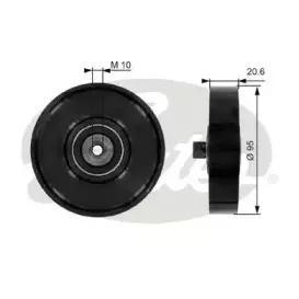 T36020 GATES Паразитный / ведущий ролик, поликлиновой ремень