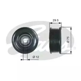 T36026 GATES Паразитный / ведущий ролик, поликлиновой ремень