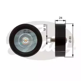 T36039 GATES Паразитный / ведущий ролик, поликлиновой ремень