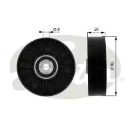 T36042 GATES Паразитный / ведущий ролик, поликлиновой ремень