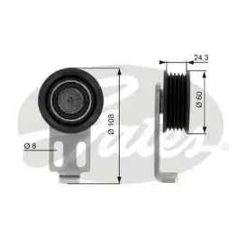 T36069 GATES Натяжной ролик, поликлиновойремень