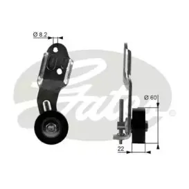 T36108 GATES Натяжной ролик, поликлиновойремень