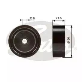 T36122 GATES Паразитный / ведущий ролик, поликлиновой ремень