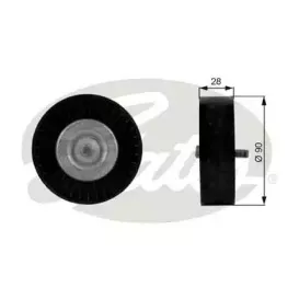 T36123 GATES Паразитный / ведущий ролик, поликлиновой ремень