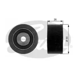 T36151 GATES Паразитный / ведущий ролик, поликлиновой ремень