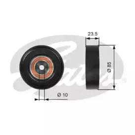 T36274 GATES Паразитный / ведущий ролик, поликлиновой ремень