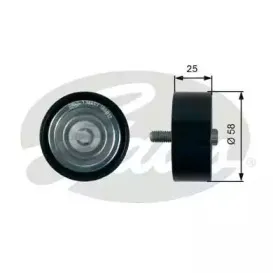 T36407 GATES Паразитный / ведущий ролик, поликлиновой ремень