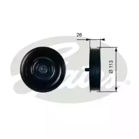 T36411 GATES Паразитный / ведущий ролик, поликлиновой ремень