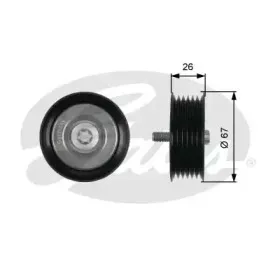 T36438 GATES Паразитный / ведущий ролик, поликлиновой ремень
