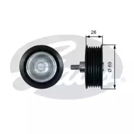 T36456 GATES Паразитный / ведущий ролик, поликлиновой ремень