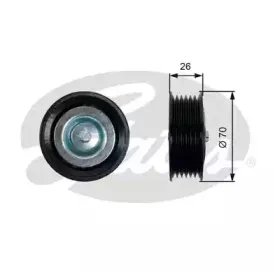 T36469 GATES Паразитный / ведущий ролик, поликлиновой ремень