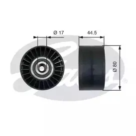 T36509 GATES Паразитный / ведущий ролик, поликлиновой ремень