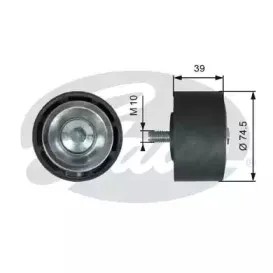 T36530 GATES Паразитный / ведущий ролик, поликлиновой ремень