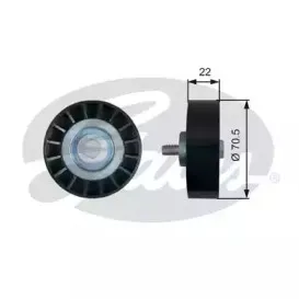 T36607 GATES Паразитный / ведущий ролик, поликлиновой ремень