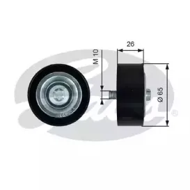 T36621 GATES Паразитный / ведущий ролик, поликлиновой ремень