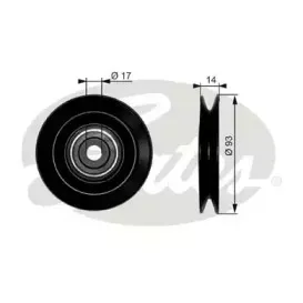 T38003 GATES Паразитный / Ведущий ролик, клиновой ремень