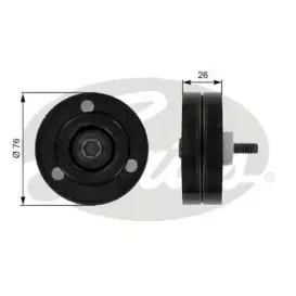 T38060 GATES Паразитный / ведущий ролик, поликлиновой ремень