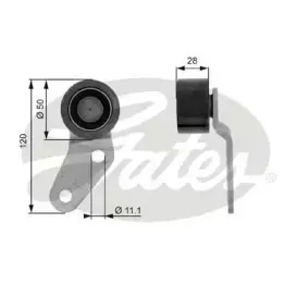 T38085 GATES Паразитный / ведущий ролик, поликлиновой ремень