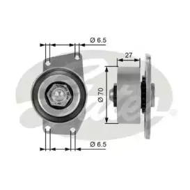 T38232 GATES Натяжной ролик, поликлиновойремень