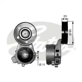 T38470 GATES Натяжной ролик, поликлиновойремень