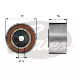 T38709 GATES Натяжной ролик, поликлиновойремень