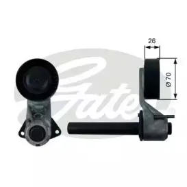 T39203 GATES Натяжной ролик, поликлиновойремень