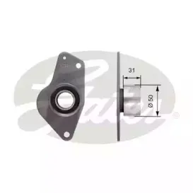 T42089 GATES Паразитный / Ведущий ролик, зубчатый ремень