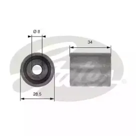 T42139 GATES Паразитный / Ведущий ролик, зубчатый ремень