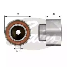 T42184 GATES Паразитный / Ведущий ролик, зубчатый ремень