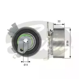 T43053 GATES Натяжной ролик, ремень ГРМ