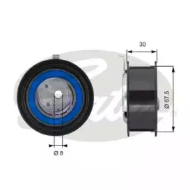 T43059 GATES Натяжной ролик, ремень ГРМ