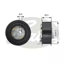 T43142 GATES Натяжной ролик, ремень ГРМ