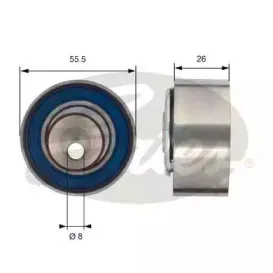 T43156 GATES Натяжной ролик, ремень ГРМ