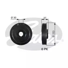 TVD1006 GATES Ременный шкив, коленчатый вал
