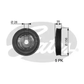 TVD1007 GATES Ременный шкив, коленчатый вал